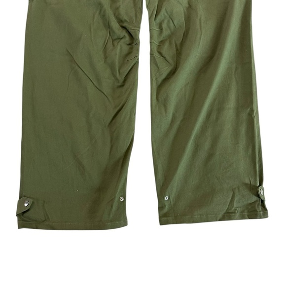 NWT STEVE MADDEN Mid Rise Cargo Pants Jeans Wide Leg Burnt Olive DO33145F Sz XL - Picture 11 of 16